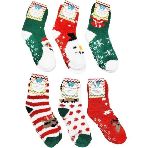 12 Pairs‎ Winterlace Women's Christmas Socks Holiday Xmas, Novelty Colorful - Picture 2 of 7